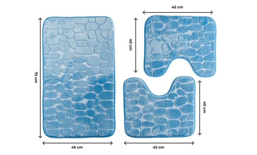 Image 6: Juego de 3 alfombrillas absorbentes y antideslizantes para el baño
