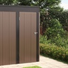 Image 3: Heavy-Duty Lockable Metal Garden Shed with Sloped Roof