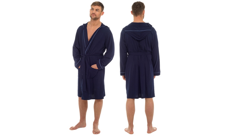 Image 1: Hooded Cotton Robe