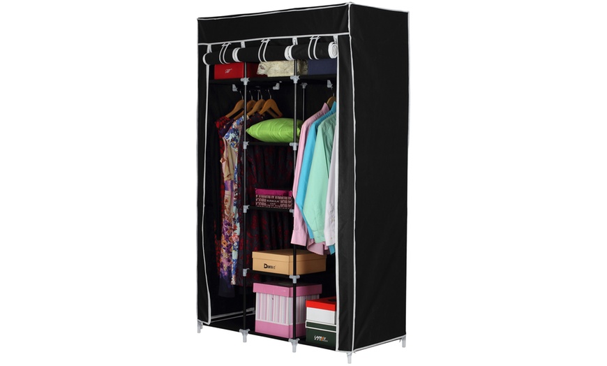 Image 6: Corner Canvas Wardrobe