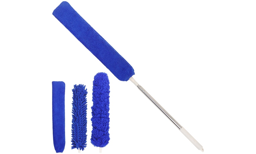 Image 5: Amos Telescopic 5-Piece Duster Set with Interchangeable Heads