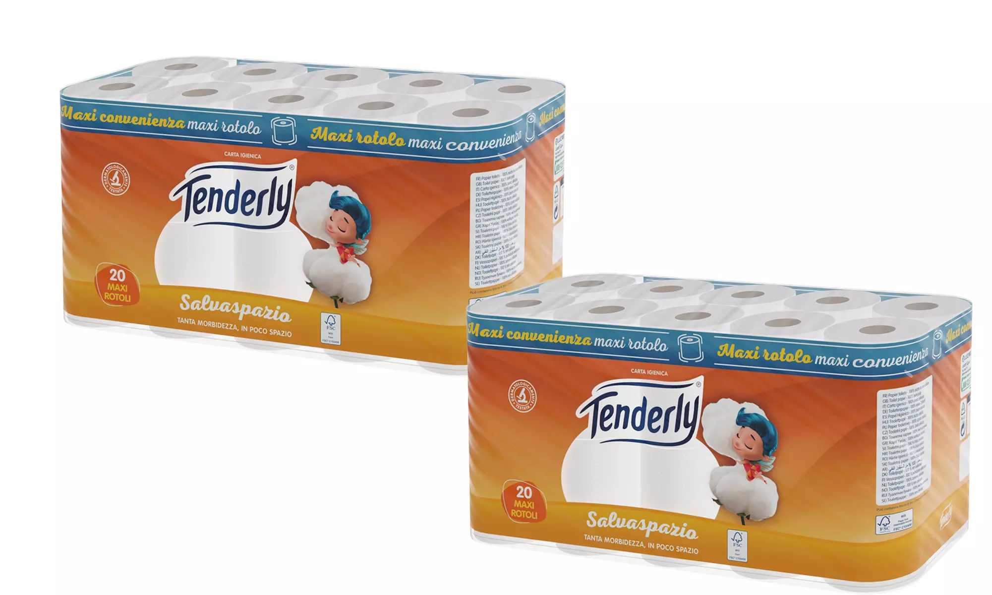 Fino a 100 rotoli di carta igienica a 2 veli Tenderly - Primary Image