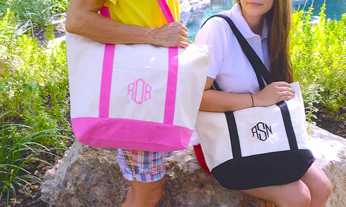 One or Two Monogrammed Totes from Embellish Accessories and Gifts (Up to 58% Off) - Second Medium
