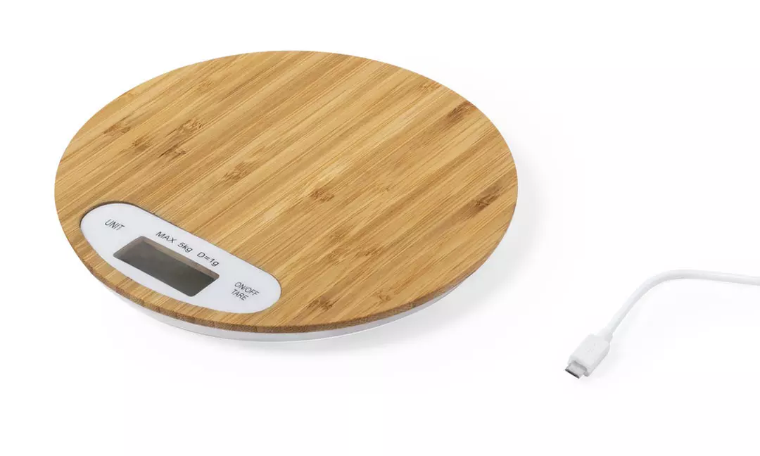 Balance de cuisine "Nature Line" en bambou poli, 5 kg maximum - Image 3