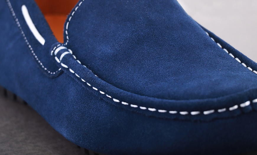 Image 6: Men's Leather Suede Loafers