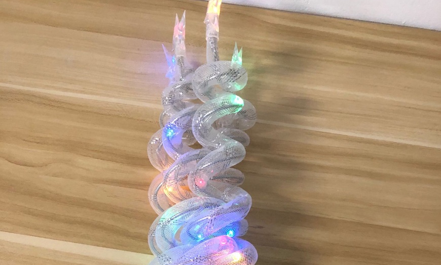 Image 3: 40 LED Spiral Christmas Tree Pathway Lights