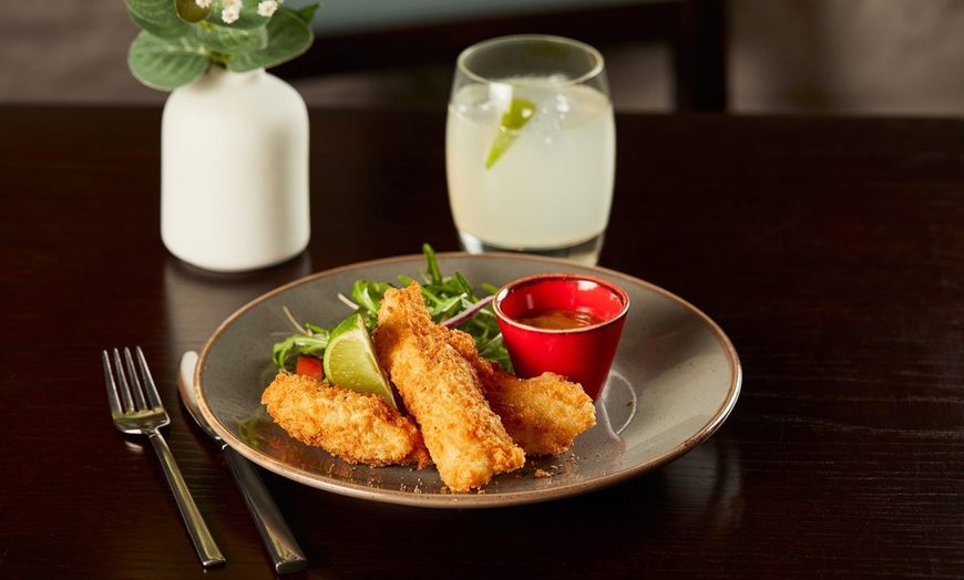 Image 4: Fish and Chips with Sparkling Wine at Cook's Bar & Kitchen