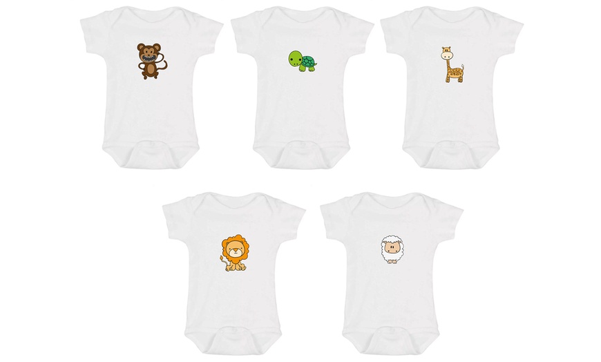 Image 1: Animal Multipack Babygrows