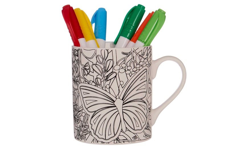 Image 2: Premier Housewares Colour-In Mug