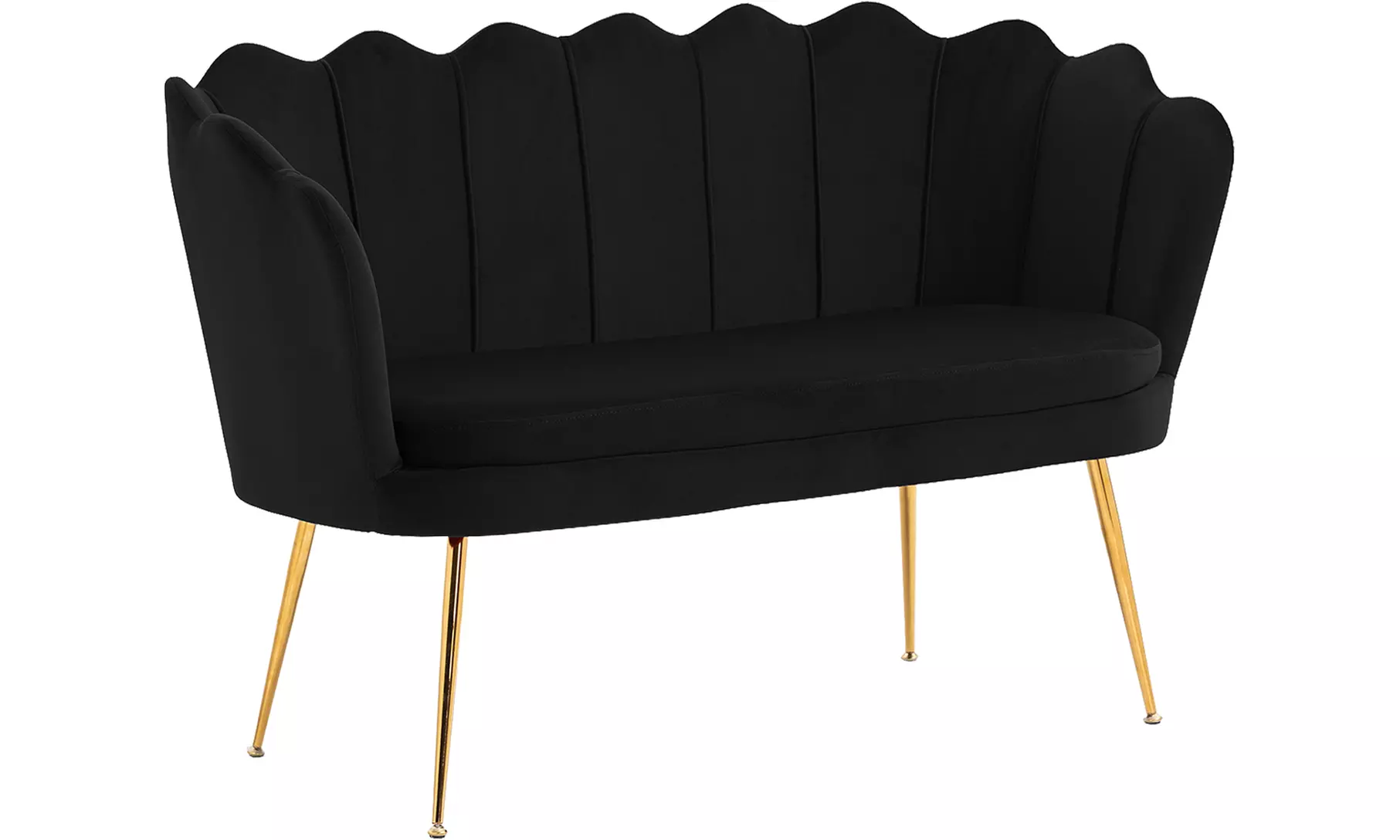 Divano a due posti a forma di conchiglia