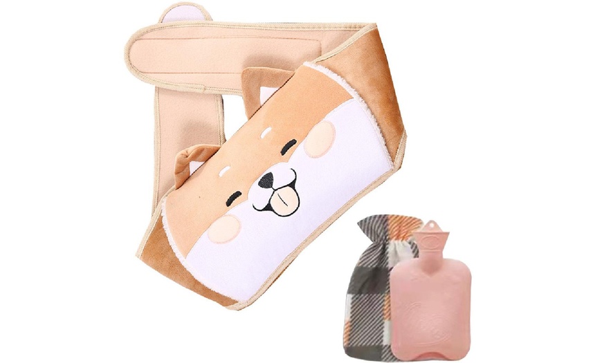 Image 17: Hot Water Bottle with Animal-Style Waist Cover