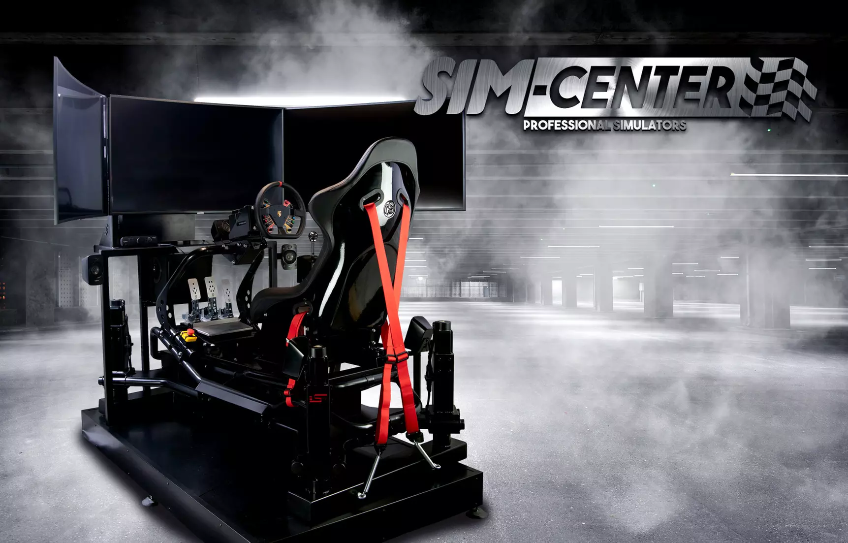 Jazda na symulatorach wyścigowych F1, GT lub 5 DOF w Sim Center