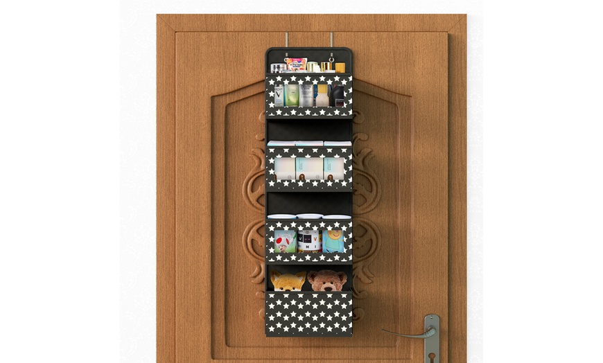 Image 5: Four- or Five-Tier Over-the-Door Hanging Organiser