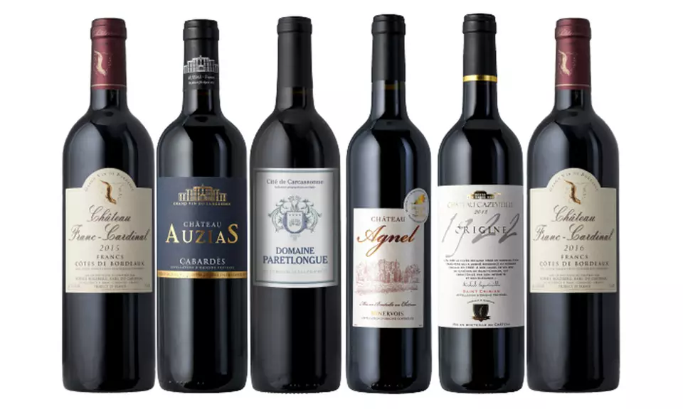 6-, 12-, or 15-Bottle Pack of Five French Chateau Wines from Splash Wines (Up to 68% Off) - Primary Image
