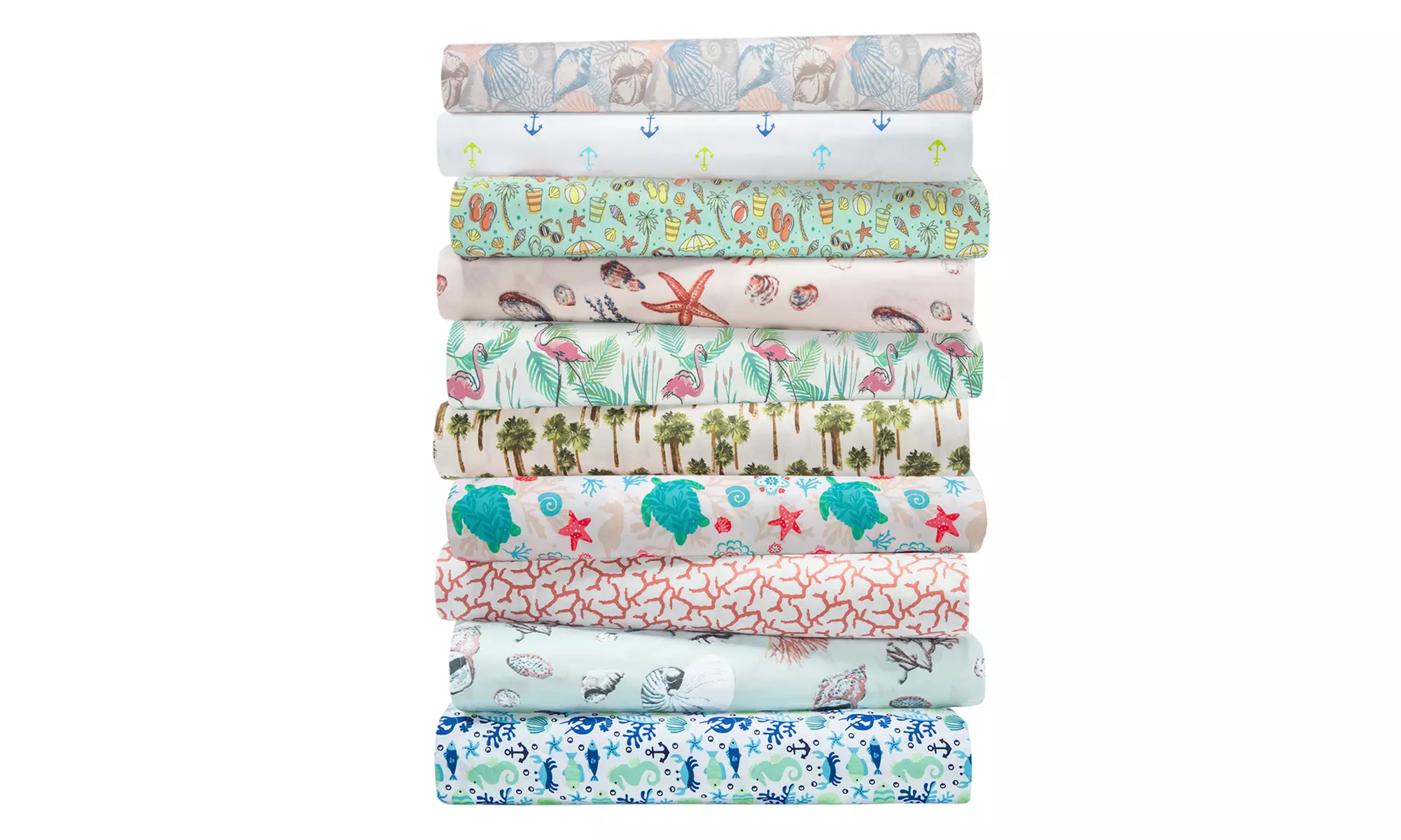Hotel Coastal-Printed Microfiber Sheet Sets (3- or 4-Piece) - Primary Image