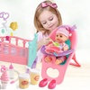 Image 2: Deao 14'' My First Baby Doll Play Set with 15-Piece Accessories 