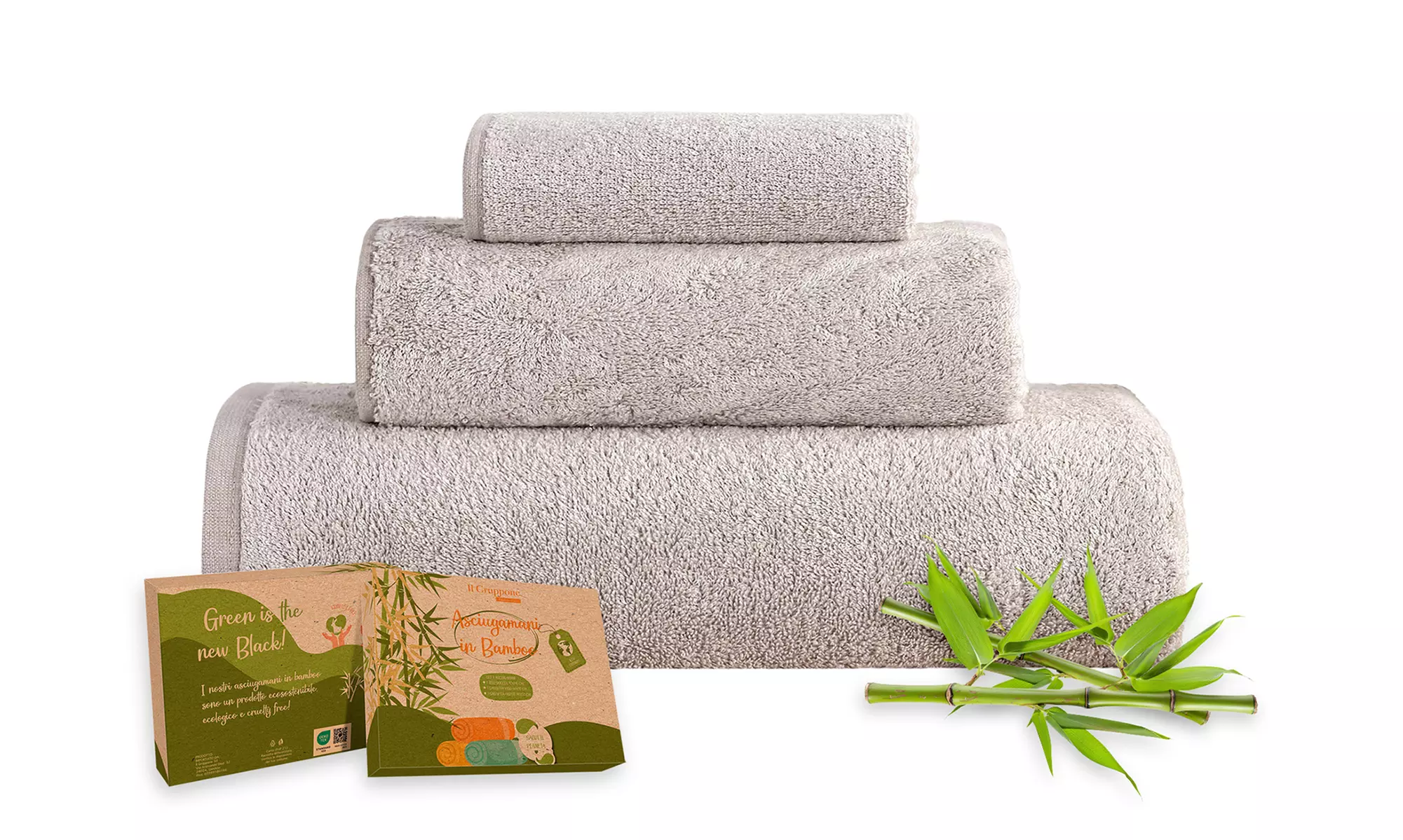 3er-Set Bambus-Handtücher