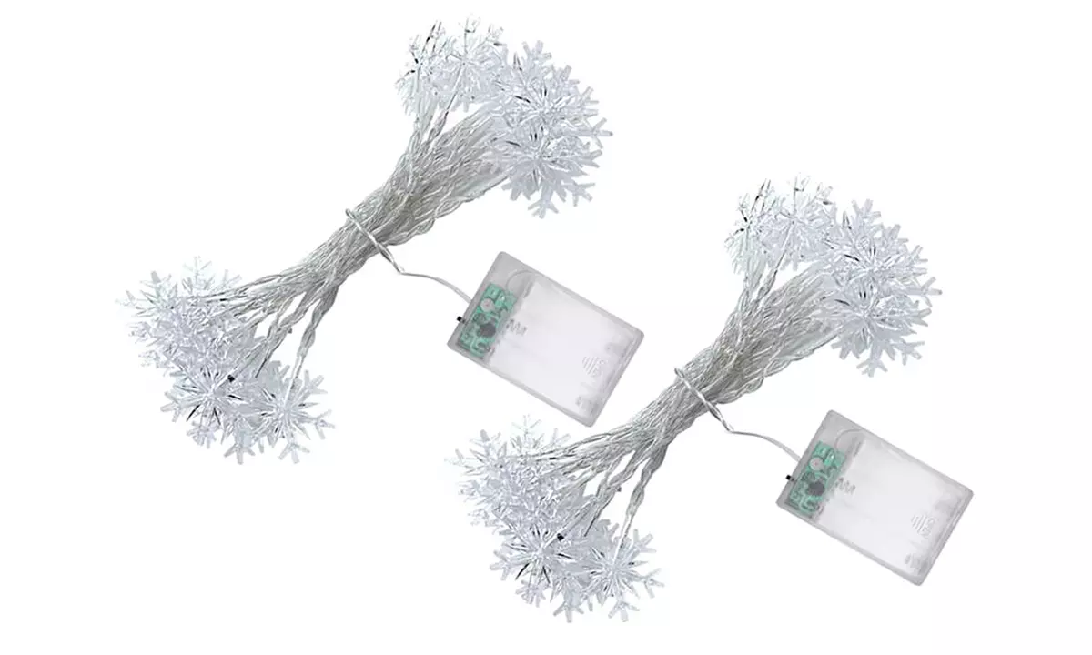 Stringa di luci LED a forma di fiocco di neve