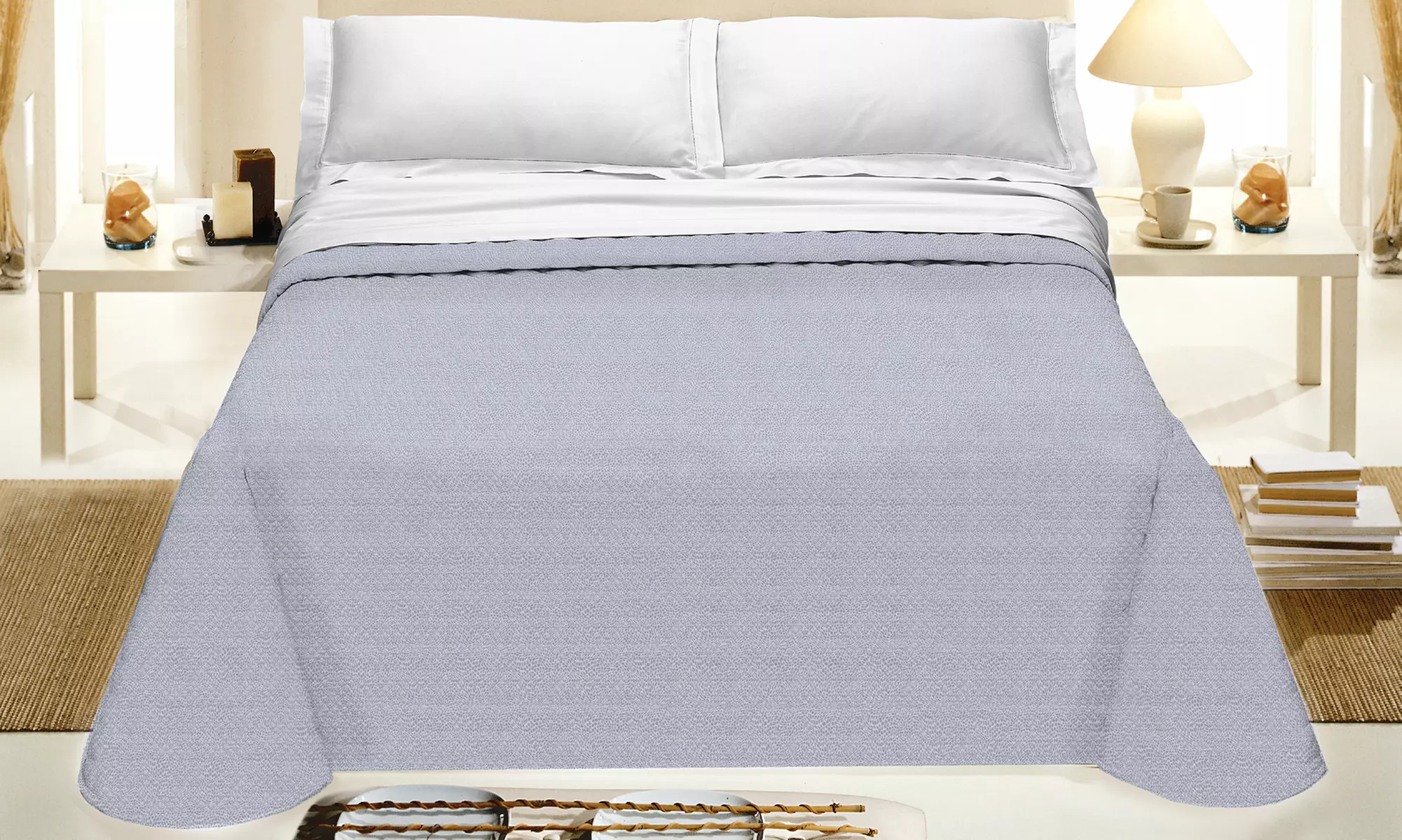 Copriletto in tessuto piquet Co. Ingros. Tex.