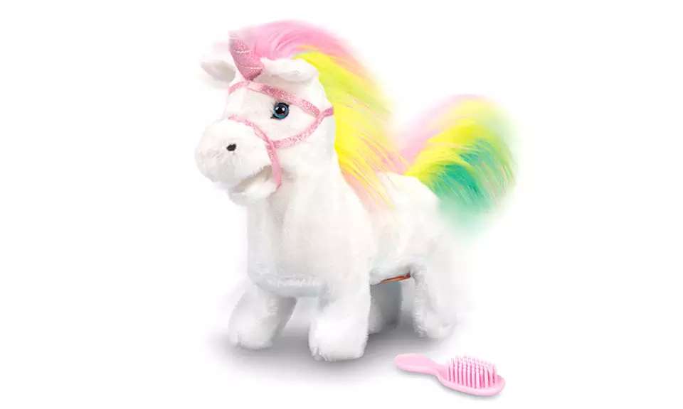 Peluche animée licorne magique arc-en-ciel - Primary Image
