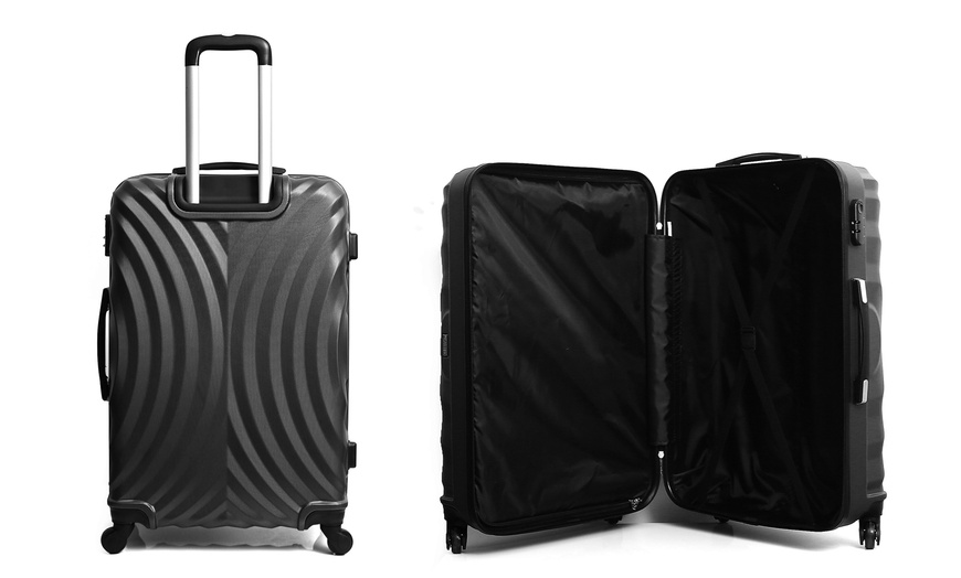 Image 7: Black Three-Piece Luggage Sets