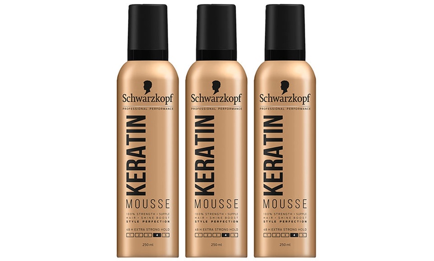 Image 3: Up to Three Schwarzkopf Keratin Mousse 250ml