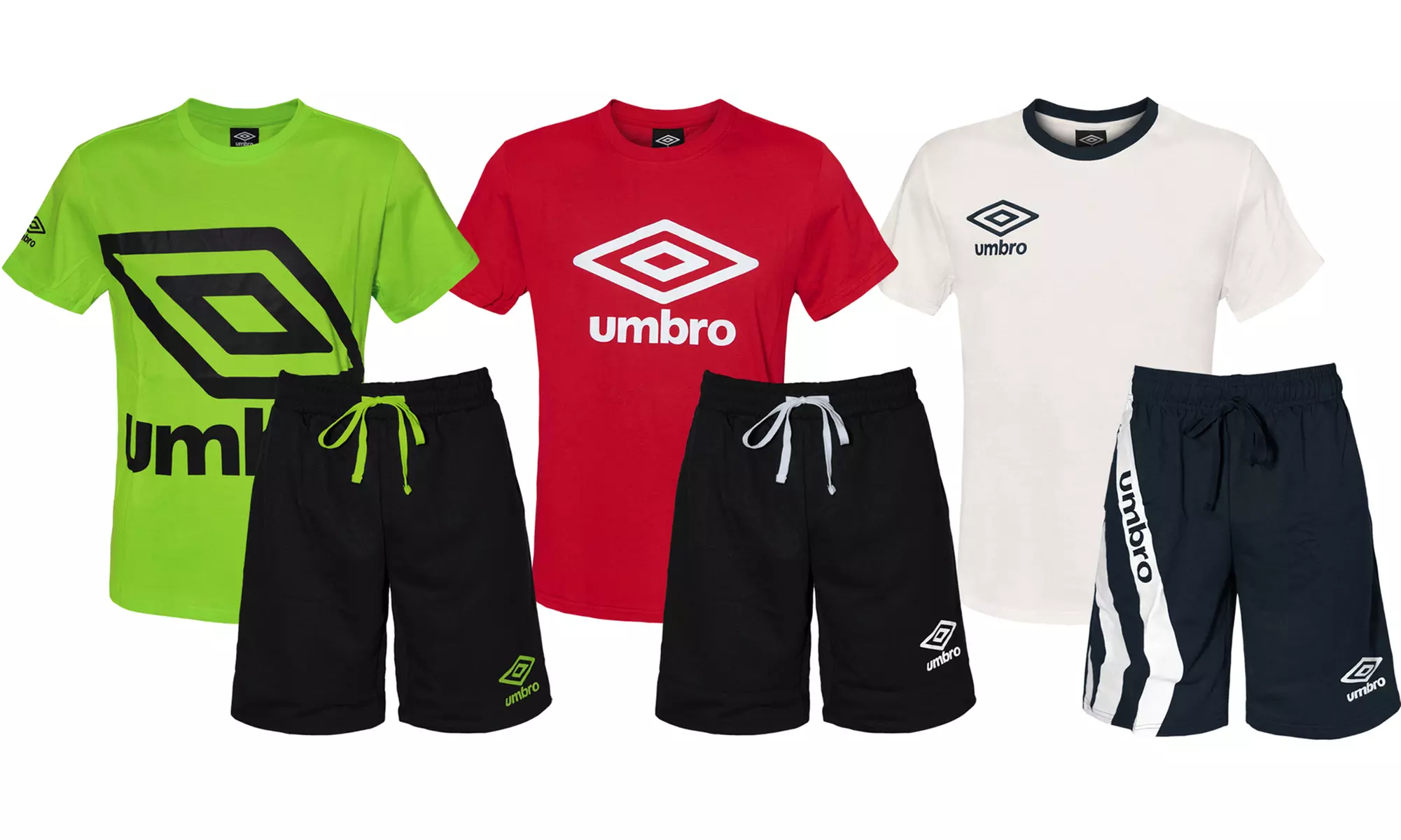T-shirt e pantaloncini in cotone da uomo Umbro