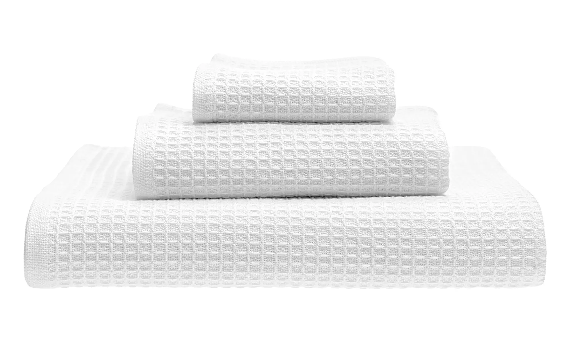 Set di 3 o 5 asciugamani Nido d'Ape in puro cotone