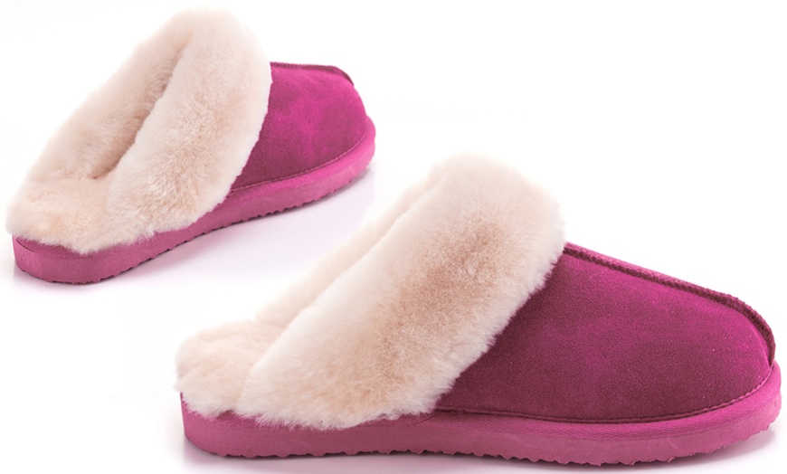 Image 31: Snow Paw Sheepskin Slippers