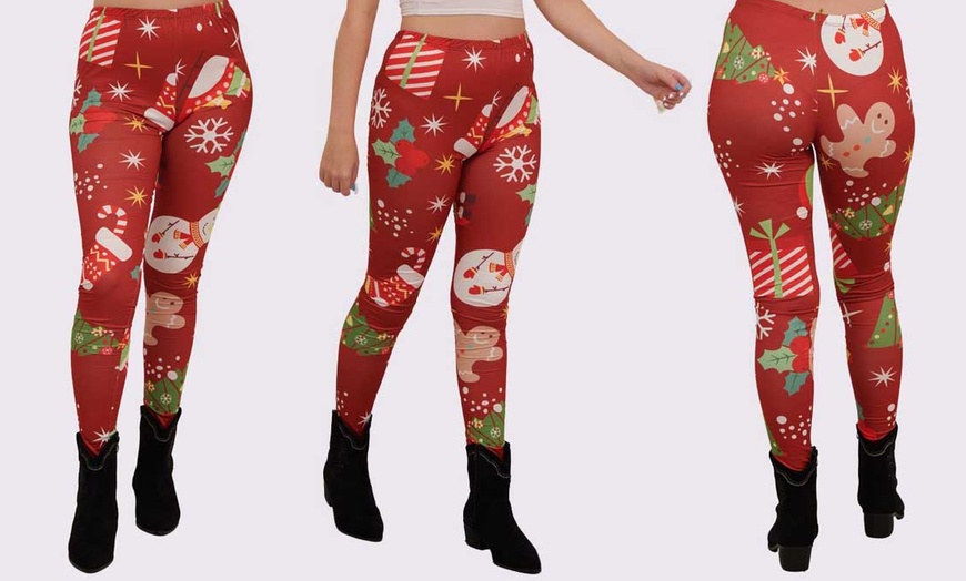 Image 11: Christmas Print Leggings