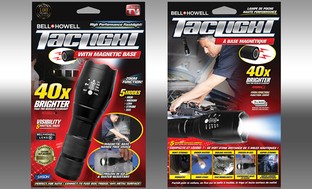 Bell and Howell Tactical LED Flashlight with Magnetic Base