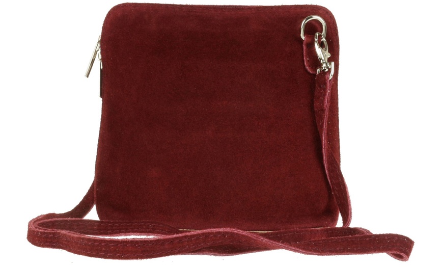 Image 8: Suede Leather Cross-Body Bag