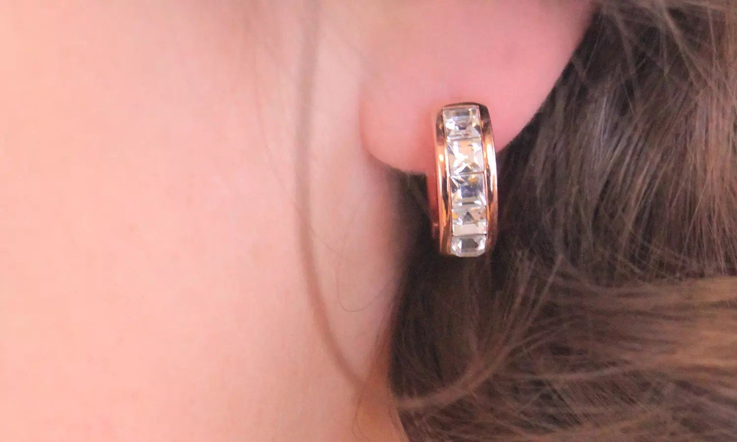 1x, 2x oder 3x Damen-Creolen mit österreichischen Kristallen