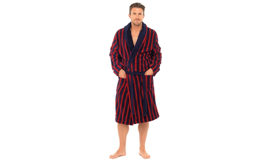 Image 18: Men's Fleece Dressing Gowns