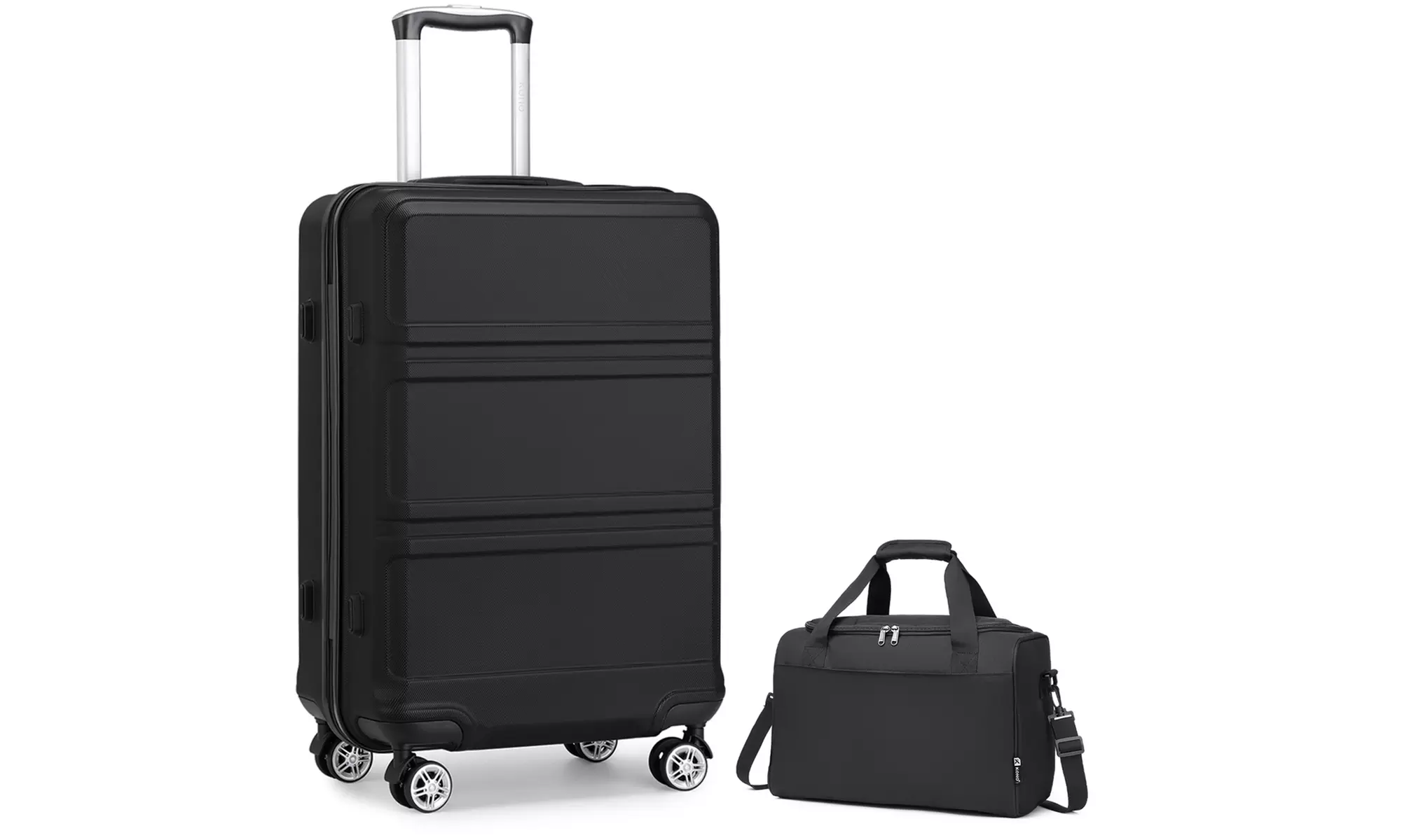 KONO 4er-Set Reisegepäck mit 3 Hartschalenkoffern inkl. Reisetasche