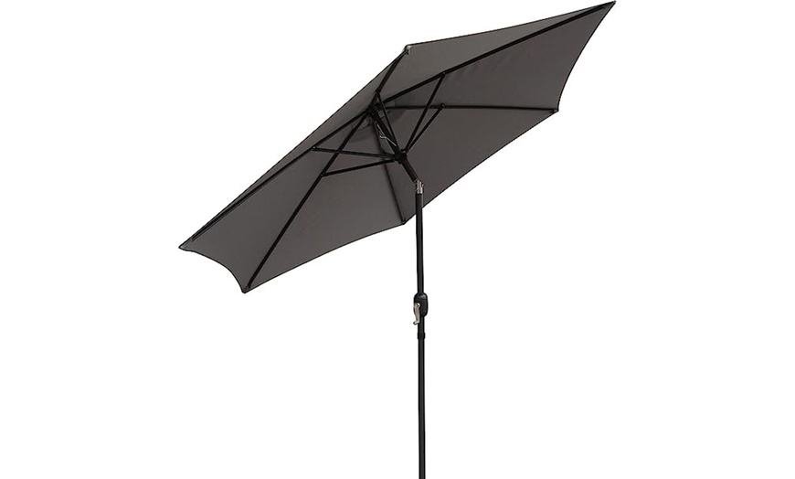 Image 2: 2.7M Garden Parasol with Hand Crank Tilt Function