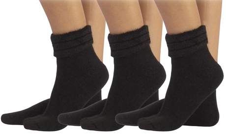 12 paia di calzini corti da donna con risvolto, in cotone elasticizzato