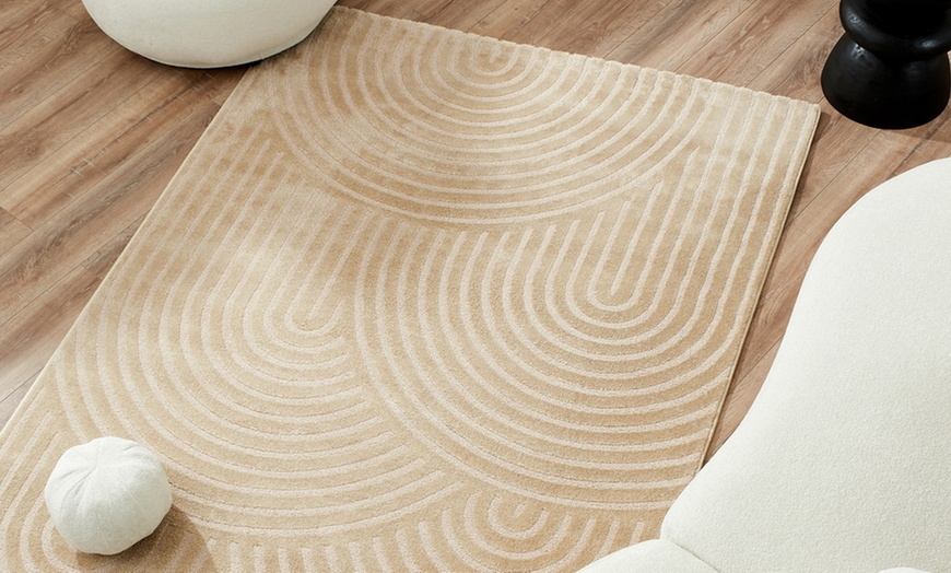 Image 1: Tapis de salon beige moderne 