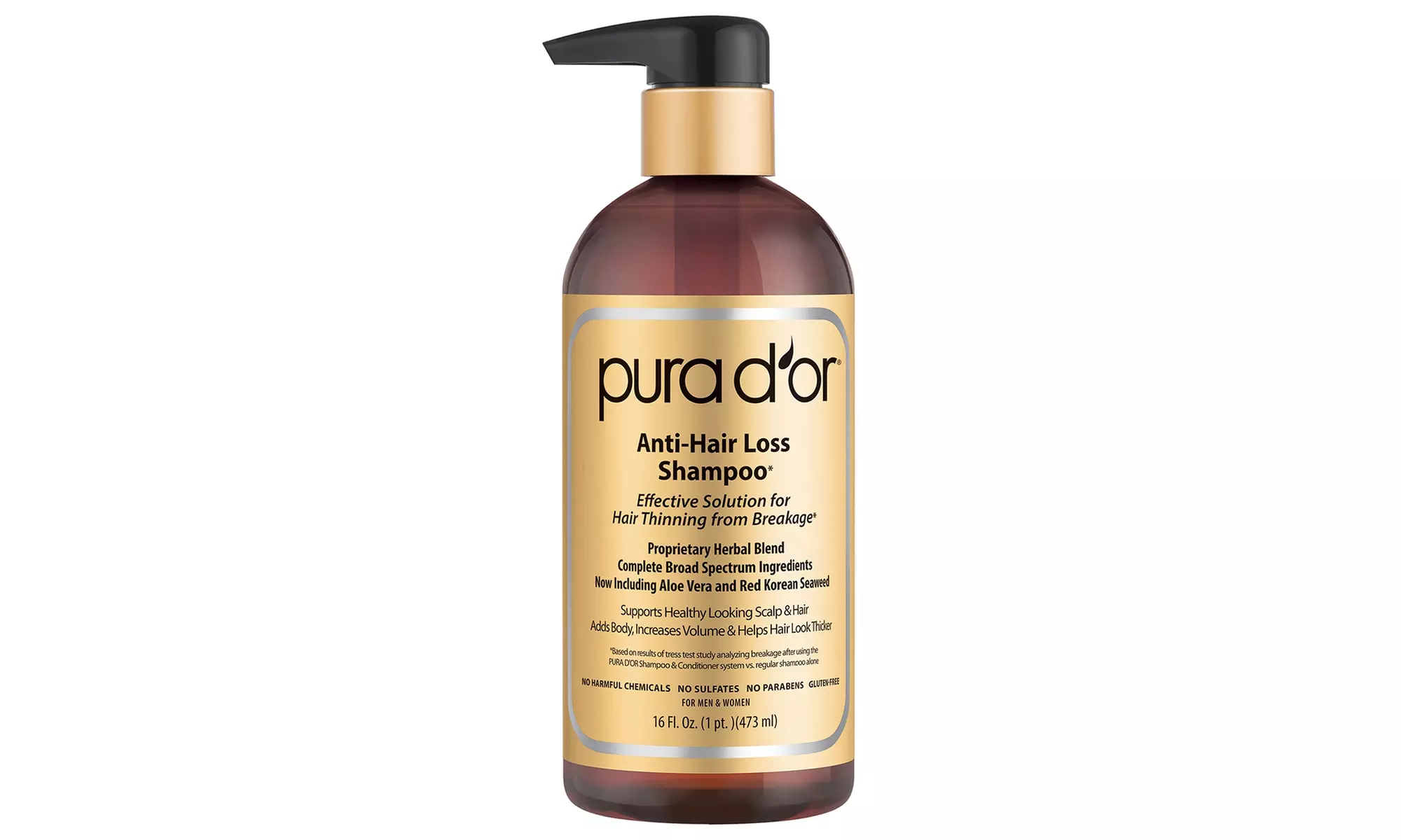 Pura D'Or Gold Label Anti-Hair Loss Shampoo, Conditioner, or Set (16 Fl. Oz.) - Second Medium