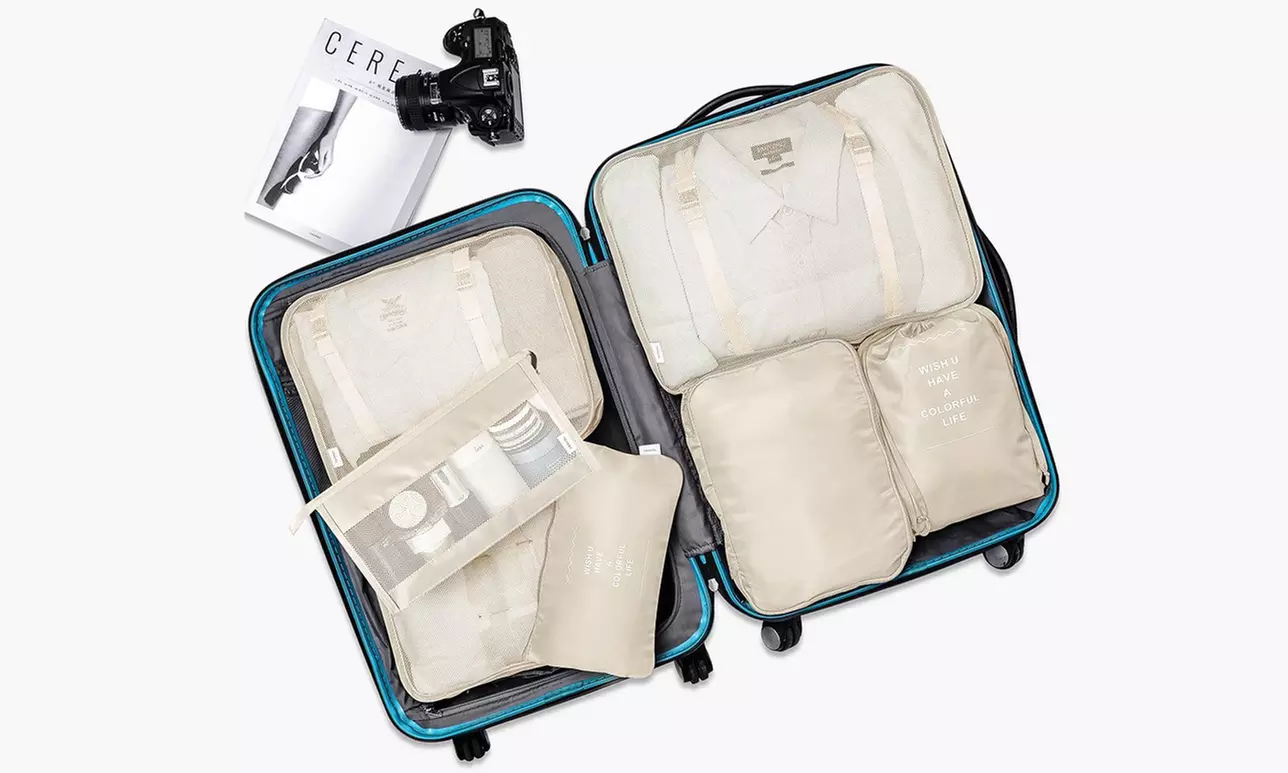 7er-Set Reisekoffer-Organizer