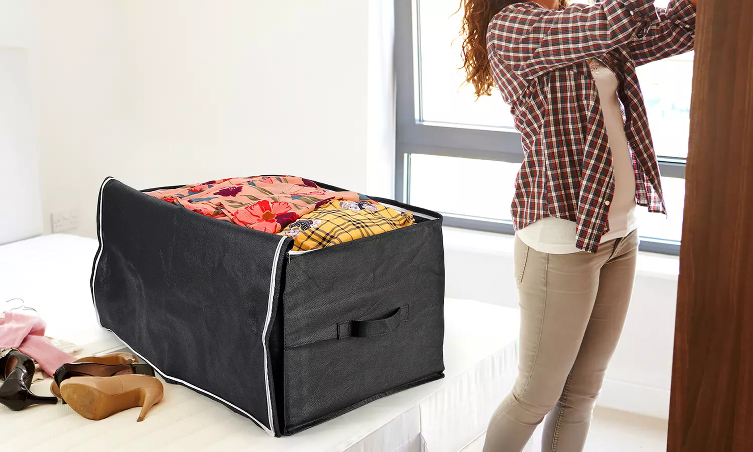 Vinsani Pack of Two Zipped Storage Bags