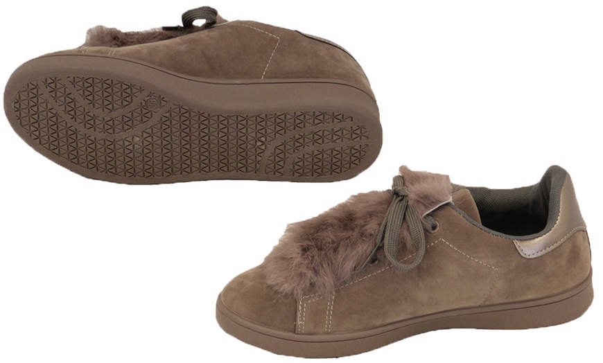 Image 3: Suede-Look Women's Trainers