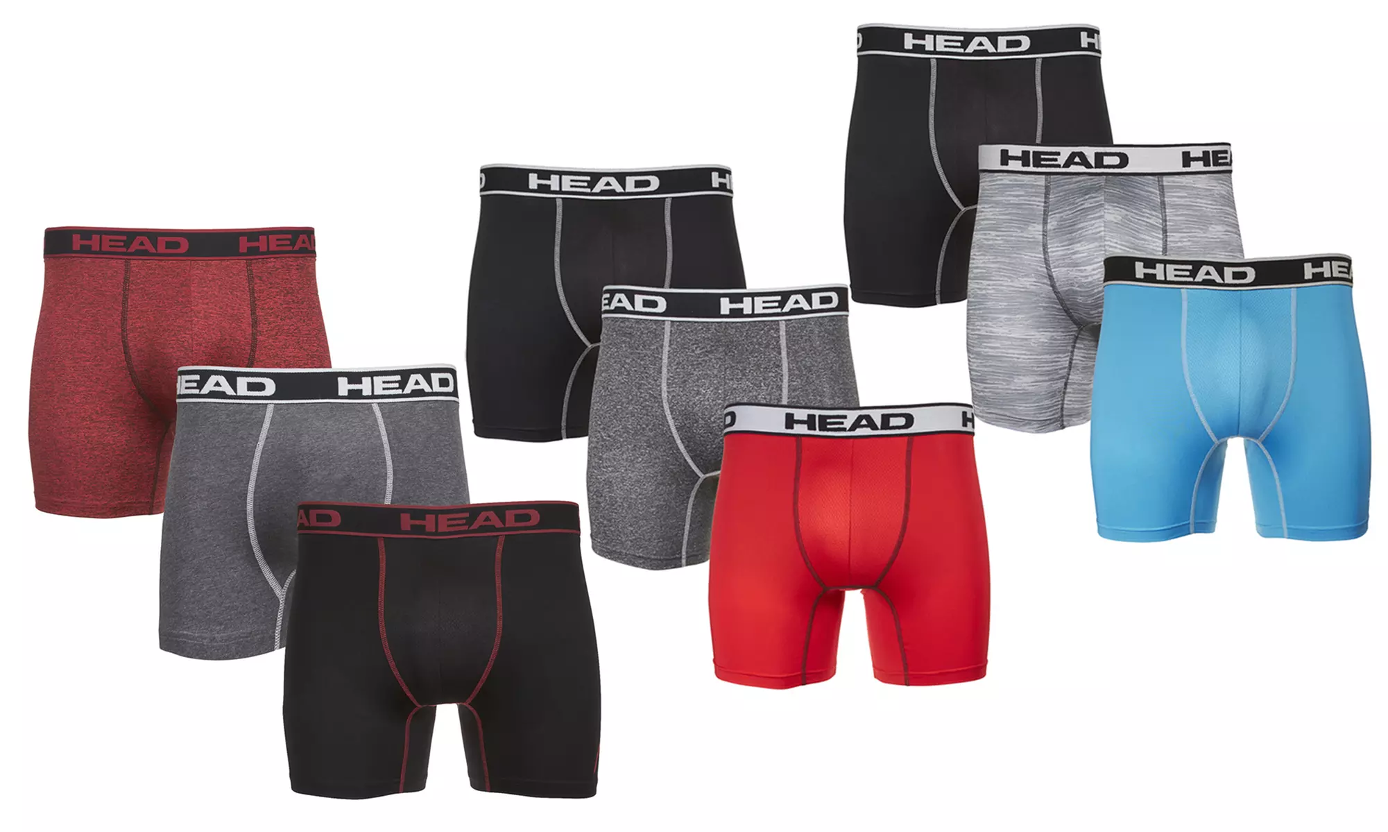 Head Men's Athletic Performance Boxer Briefs (6-Pack; S-5XL) - Primary Image