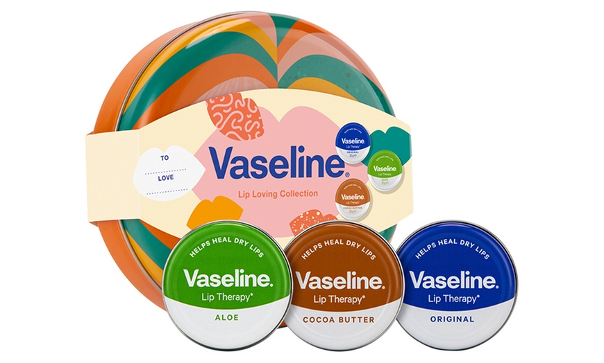 Image 9: Vaseline 3 Pack Lip Loving Collection Lip Balm Gift Set