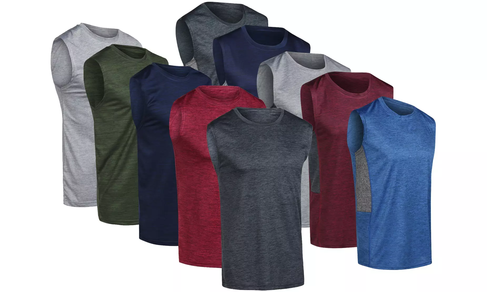 Real Essentials Men's Dry-Fit Tank Top (5-Pack; S-2XL) - Primary Image