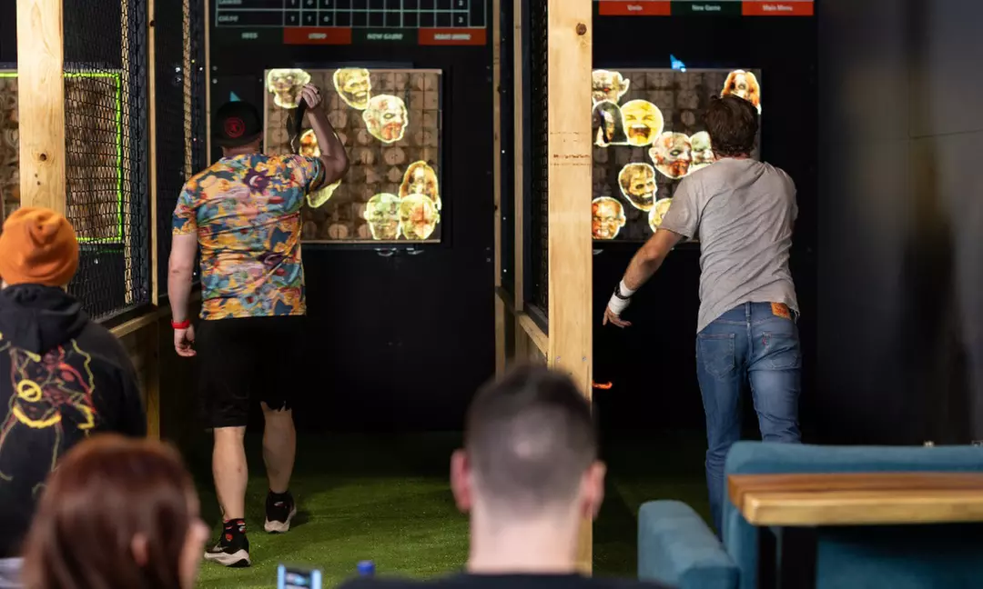60-Minute Axe Throwing Session with Digital Interactive Board for 2-10