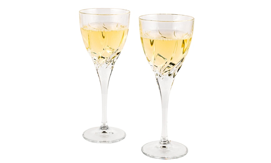 Image 1: RCR Crystal Twist Wine Glasses