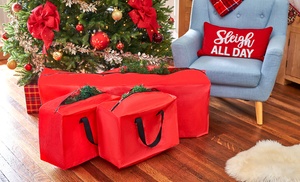 Three-Piece Christmas Tree and Decoration Storage Bag