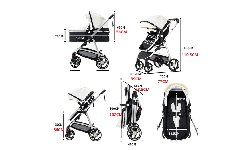 Image 8: Three-in-One Deluxe All-Terrain Stroller