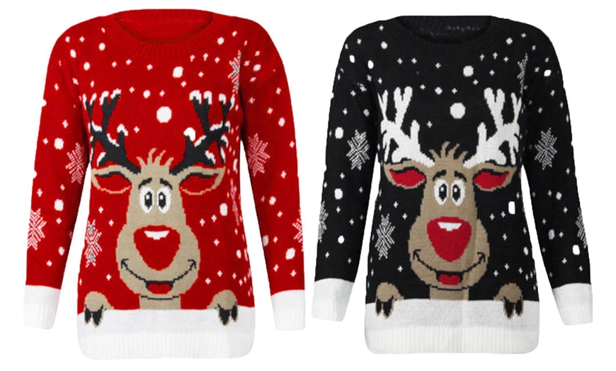 Image 1: Reindeer Christmas Jumper